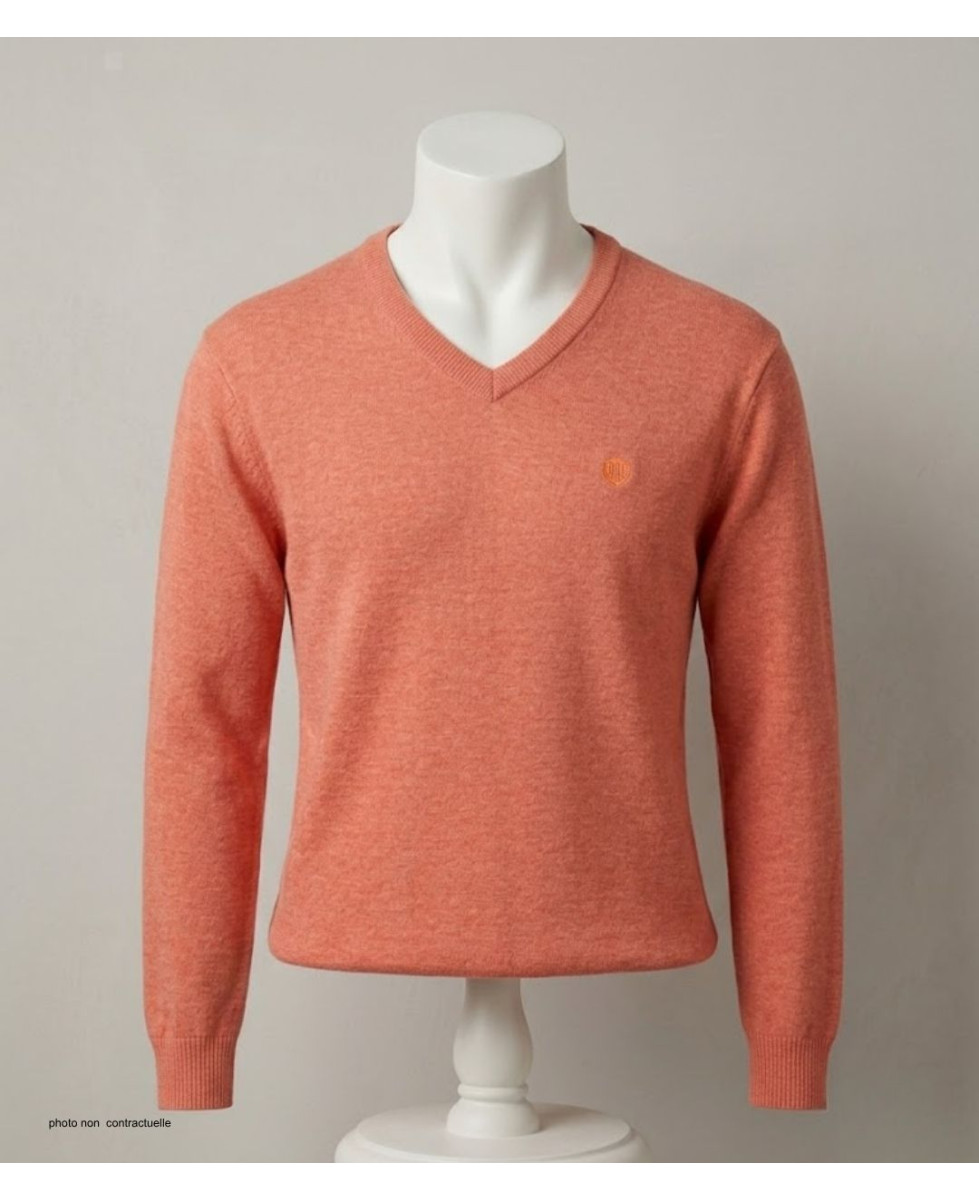 Pull CHALLENGER PALAIS2 col V orange - Maille confort