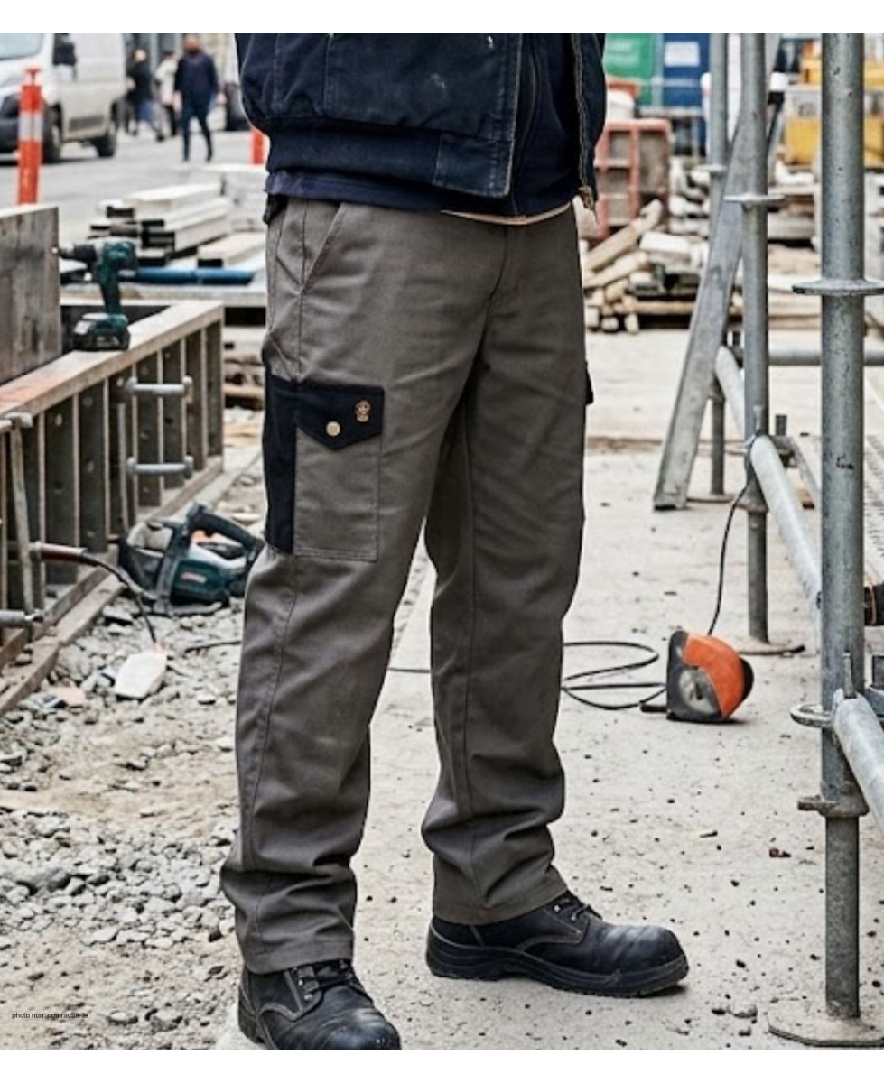 Pantalon de travail WORKER K568 coton polyester marron