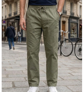 Pantalon homme K-DRAN K0084K coton kaki loisirs confort