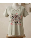 Tee-shirt AXONE ERABLE1B beige - Pur coton confort