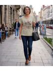 Tee-shirt AXONE ERABLE1B beige - Pur coton confort