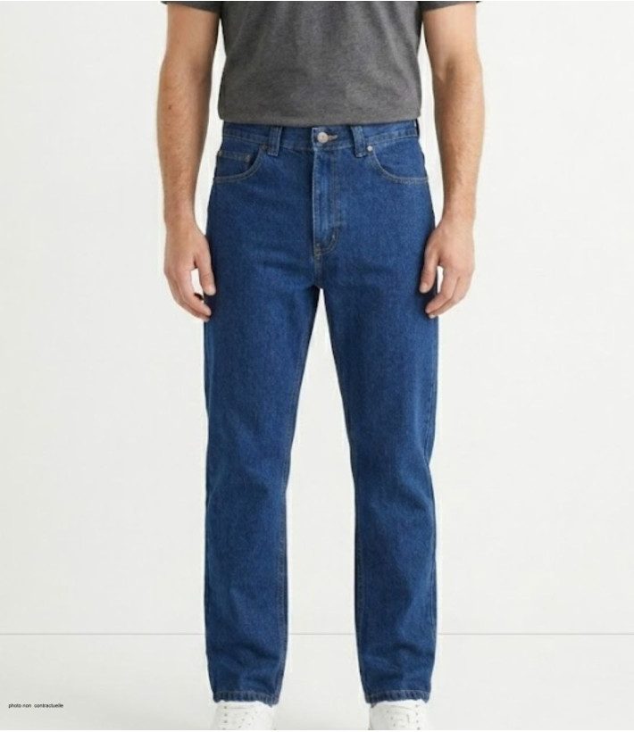 Jean homme K-DRAN bleu indigo stone coton 5 poches