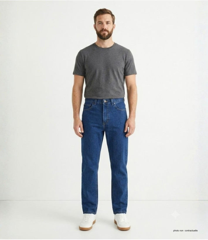 Jean homme K-DRAN bleu indigo stone coton 5 poches