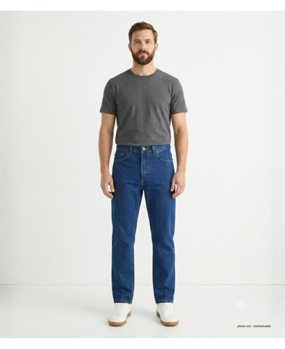 Jean homme K-DRAN bleu indigo stone coton 5 poches