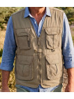 Gilet sans manches rando homme OGALO TREK1 marron nylon