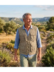 Gilet sans manches rando homme OGALO TREK1 marron nylon