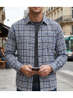 CHALLENGER TONUS2 Chemise manches longues flanelle bleu brun