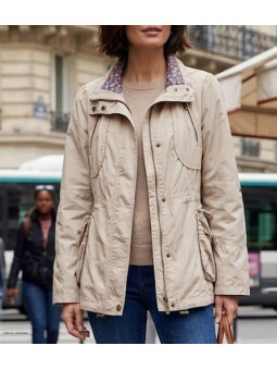 Veste légère femme beige – Pratique, chic, ajustable, coton