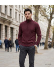 Cardigan col montant WINCHESTER CREEK1T – Rouge élégant