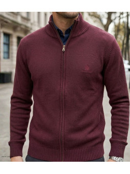 Cardigan col montant WINCHESTER CREEK1T – Rouge élégant