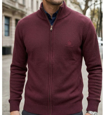 Cardigan col montant WINCHESTER CREEK1T – Rouge élégant