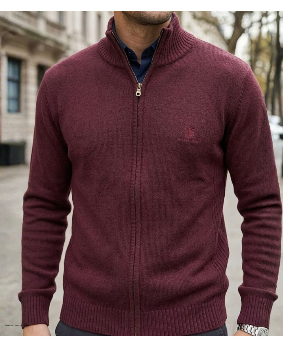 Cardigan col montant WINCHESTER CREEK1T – Rouge élégant