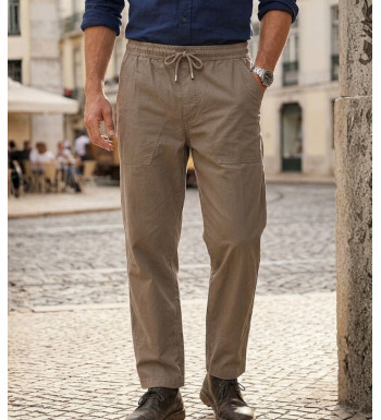 Pantalon homme K-DRAN K0084B coton beige loisirs