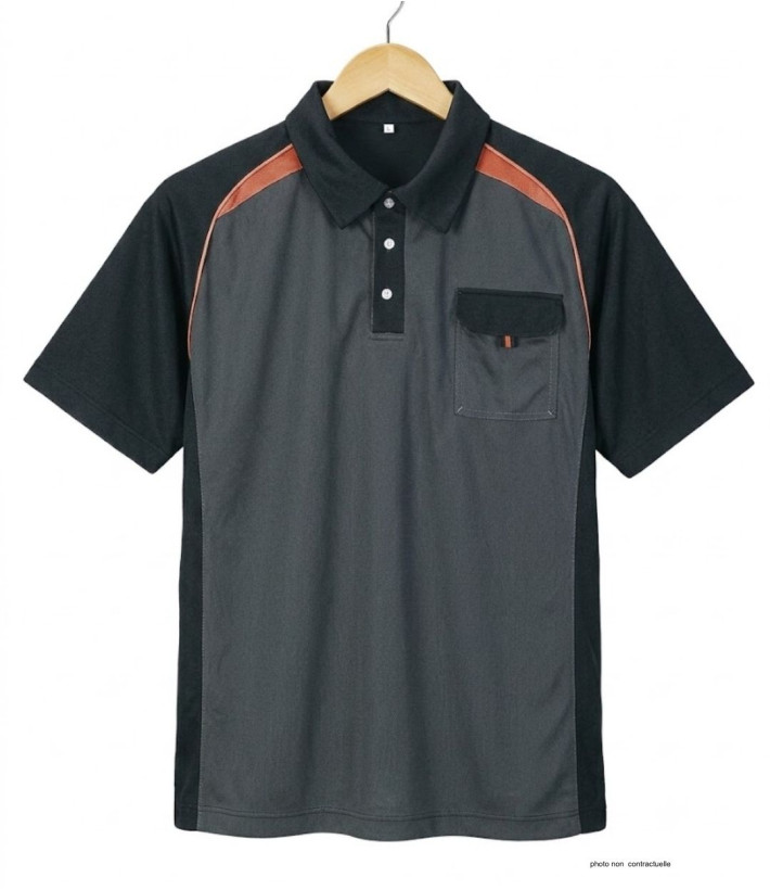 TERRATREND 3817GN - Polo col chemise homme résistant et fluide