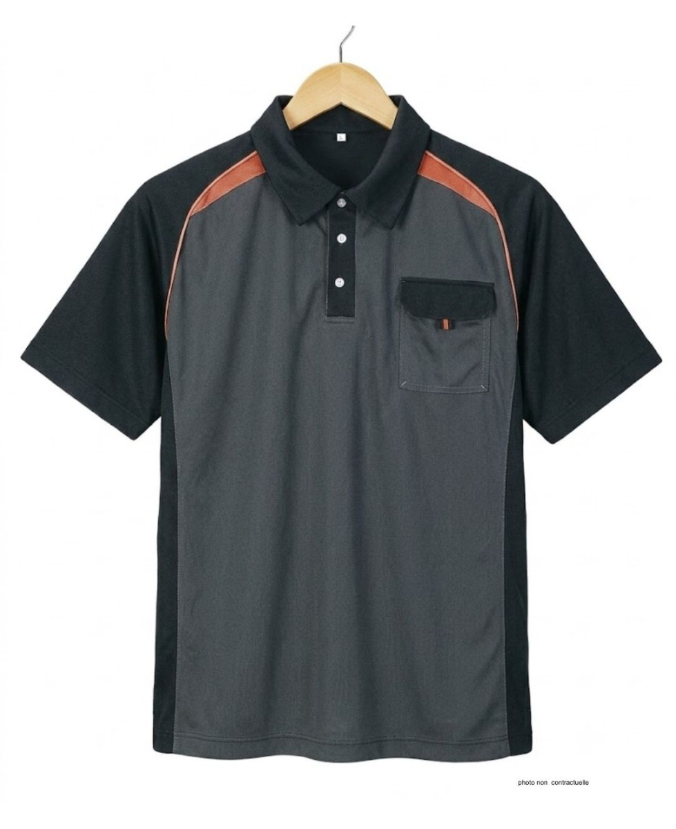 TERRATREND 3817GN - Polo col chemise homme résistant et fluide