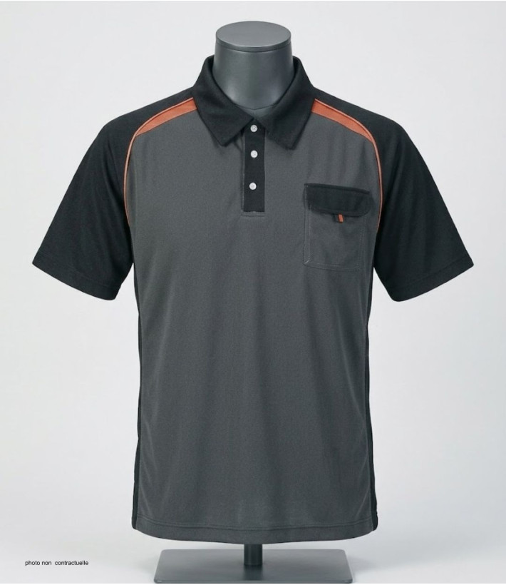 TERRATREND 3817GN - Polo col chemise homme résistant et fluide