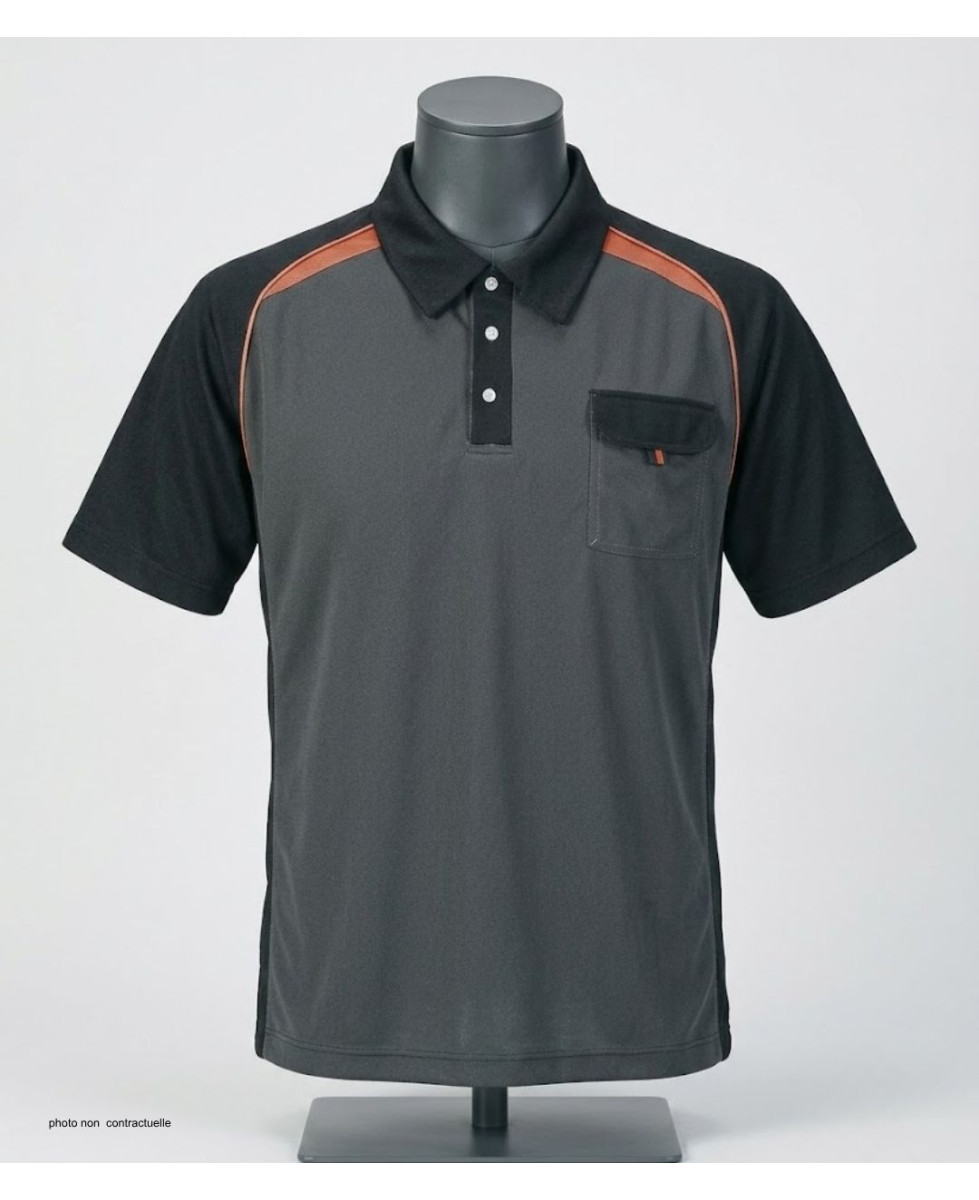 TERRATREND 3817GN - Polo col chemise homme résistant et fluide