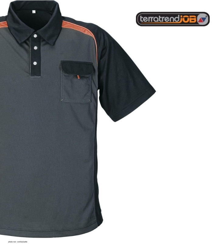 TERRATREND 3817GN - Polo col chemise homme résistant et fluide