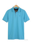 CHALLENGER C2101A - Polo en maille piquée bleu aqua pour homme