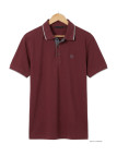 CHALLENGER C2101B - Polo homme en maille piquée bordeaux chic