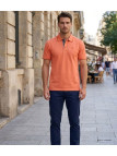 CHALLENGER C2101C - Polo homme en maille piquée orange chic