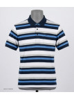 CHALLENGER RALPH1 - Polo homme à rayures bleu en coton