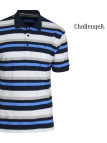 CHALLENGER RALPH1 - Polo homme à rayures bleu en coton