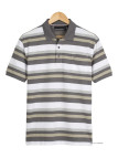 CHALLENGER RALPH3 - Polo homme à rayures beige en coton