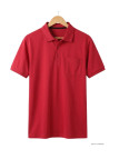 CHALLENGER REMY1 - Polo homme en jersey coton rouge carmin