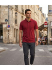 CHALLENGER REMY1 - Polo homme en jersey coton rouge carmin