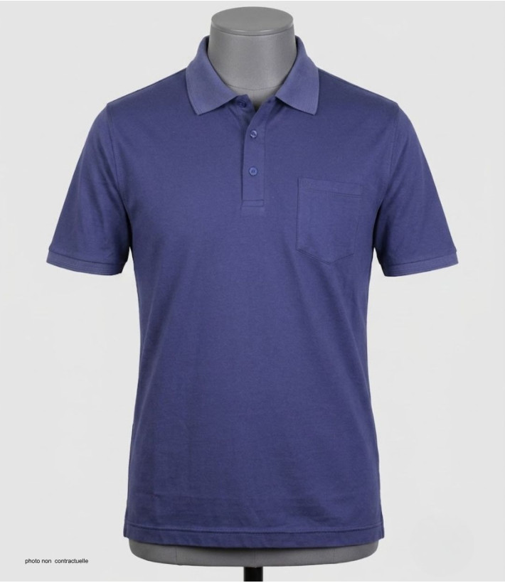 CHALLENGER REMY2 - Polo homme en jersey coton bleu outremer