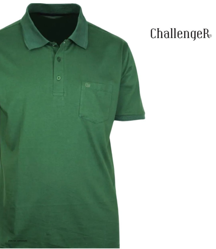 Polo REMY3 CHALLENGER - Polo manches courtes vert pour homme