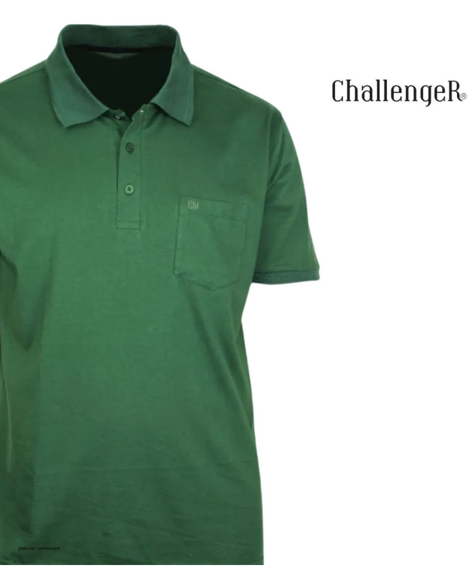 Polo REMY3 CHALLENGER - Polo manches courtes vert pour homme