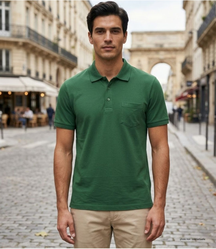 Polo REMY3 CHALLENGER - Polo manches courtes vert pour homme