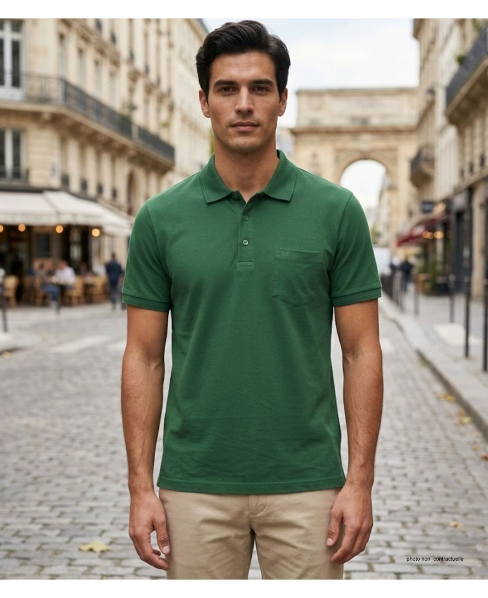 Polo REMY3 CHALLENGER - Polo manches courtes vert pour homme