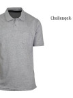 CHALLENGER REMY4 : Polo manches courtes en coton gris chiné