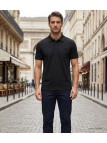CHALLENGER REMY5 : Polo manches courtes homme jersey coton noir