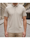 CHALLENGER RODRIGO5 : Polo manches courtes en coton organique beige