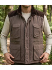 SEDETEX SH1199 - Gilet multi-poches marron chaud et léger