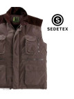 SEDETEX SH1199 - Gilet multi-poches marron chaud et léger