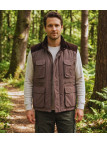 SEDETEX SH1199 - Gilet multi-poches marron chaud et léger