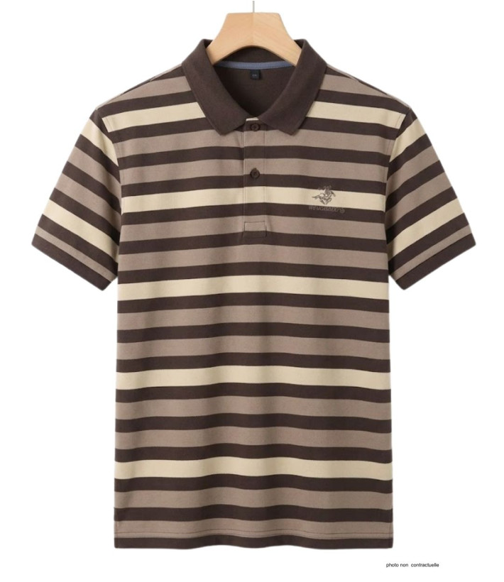 WINCHESTER RANNOCK1 - Polo manches courtes coton choco chic