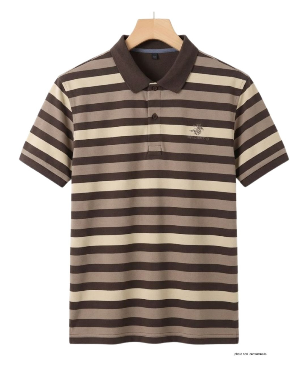 WINCHESTER RANNOCK1 - Polo manches courtes coton choco chic