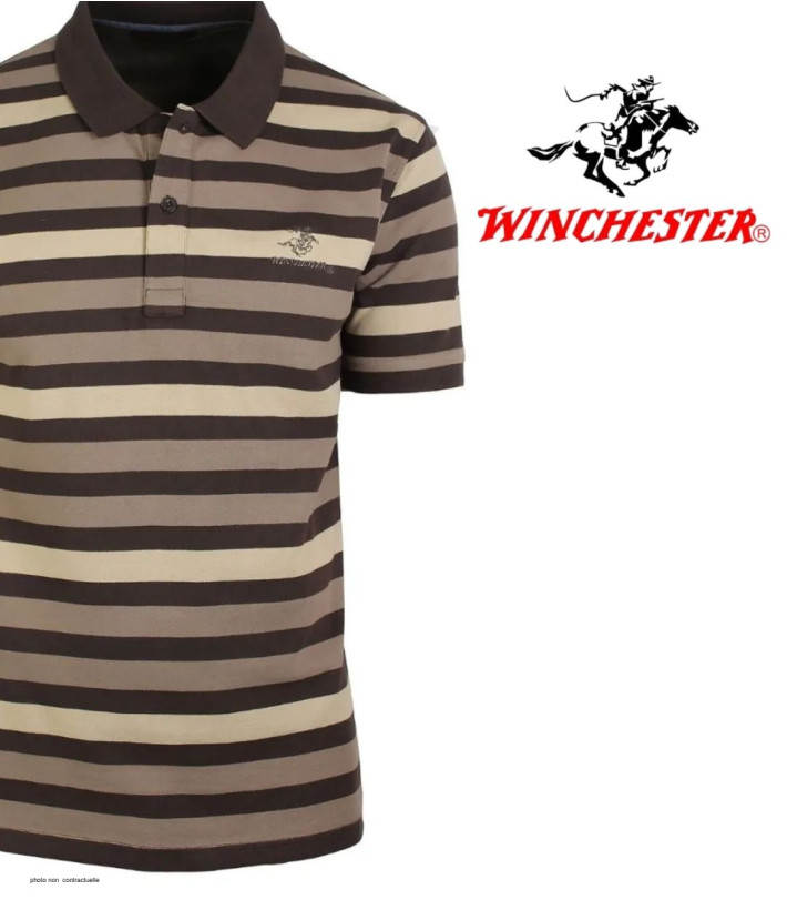 WINCHESTER RANNOCK1 - Polo manches courtes coton choco chic