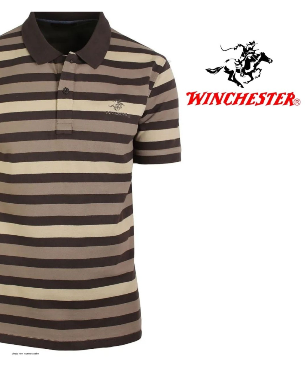 WINCHESTER RANNOCK1 - Polo manches courtes coton choco chic