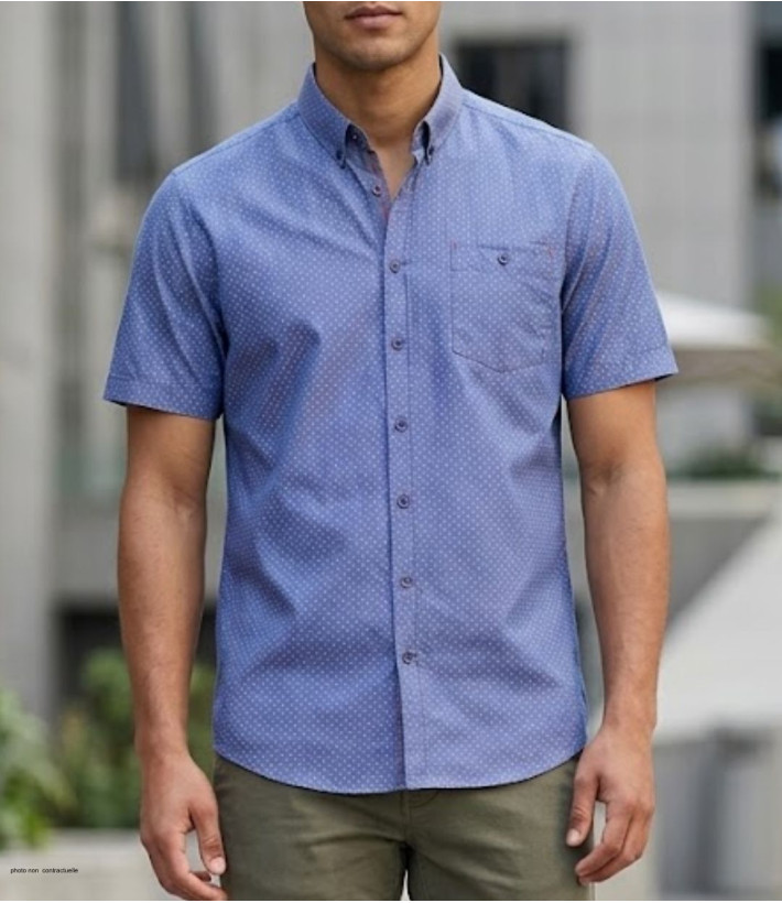 CHALLENGER TEXAS1 - Chemise Manches Courtes 100% Coton