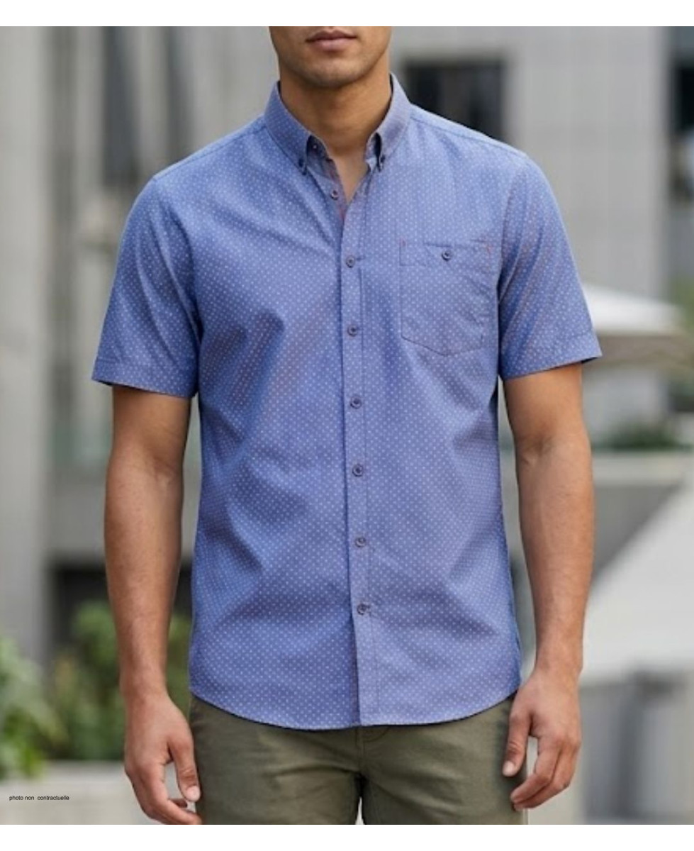 CHALLENGER TEXAS1 - Chemise Manches Courtes 100% Coton