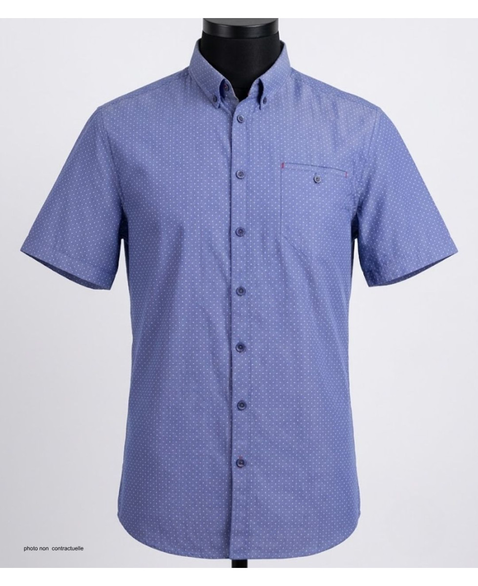 CHALLENGER TEXAS1 - Chemise Manches Courtes 100% Coton