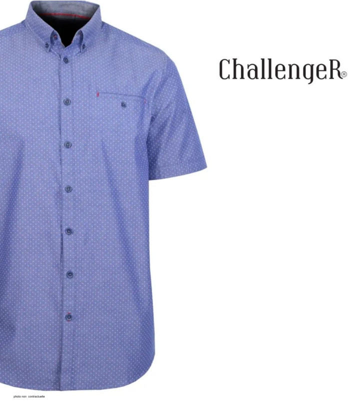 CHALLENGER TEXAS1 - Chemise Manches Courtes 100% Coton