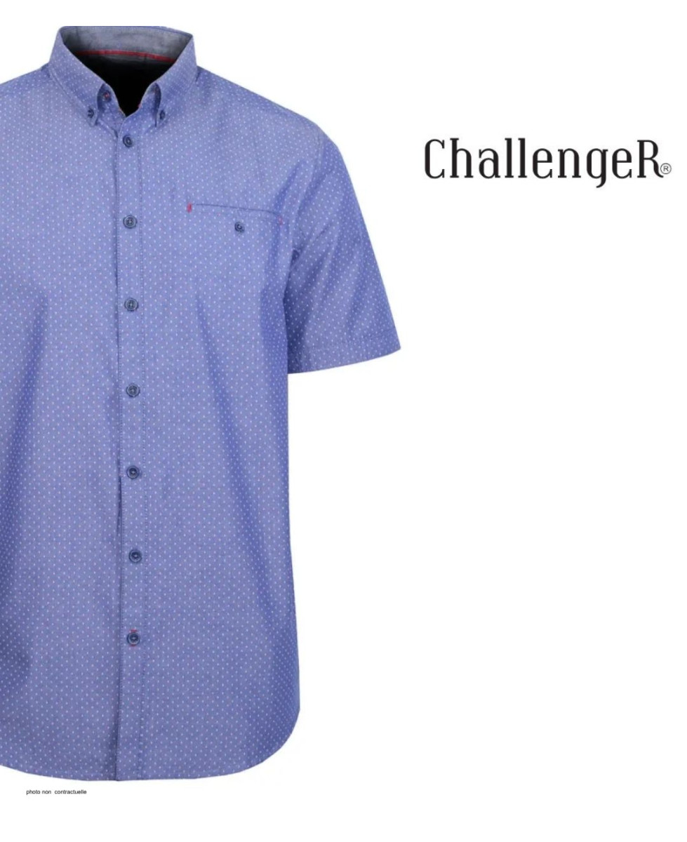 CHALLENGER TEXAS1 - Chemise Manches Courtes 100% Coton